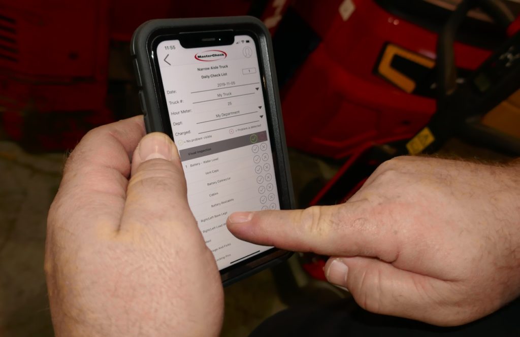 Mastercheck forklift inspection app